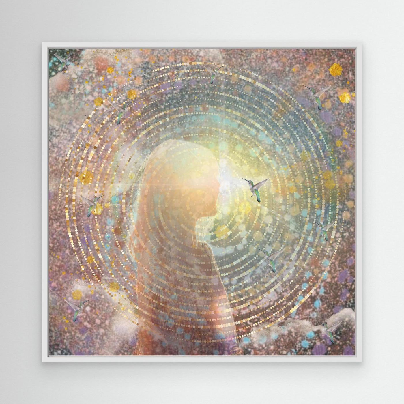 Hummingbird Medicine - canvas art print - Copy
