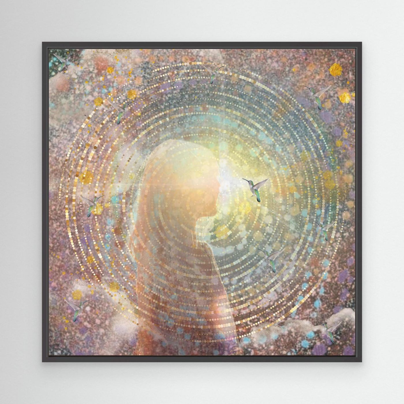 Hummingbird Medicine - canvas art print - Copy