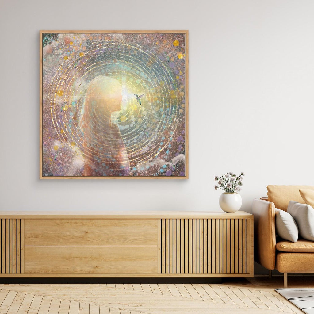 Hummingbird Medicine - canvas art print - Copy