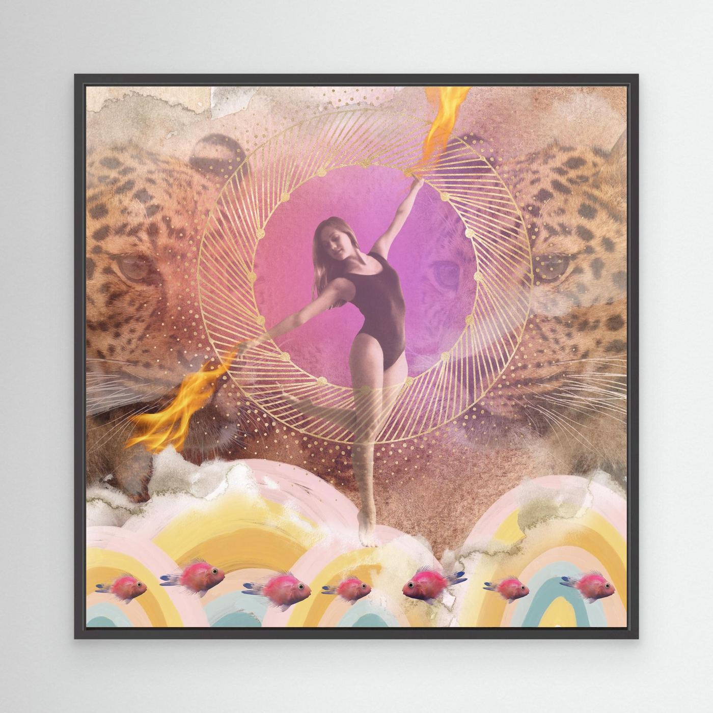 Rainbow Girl - canvas art print