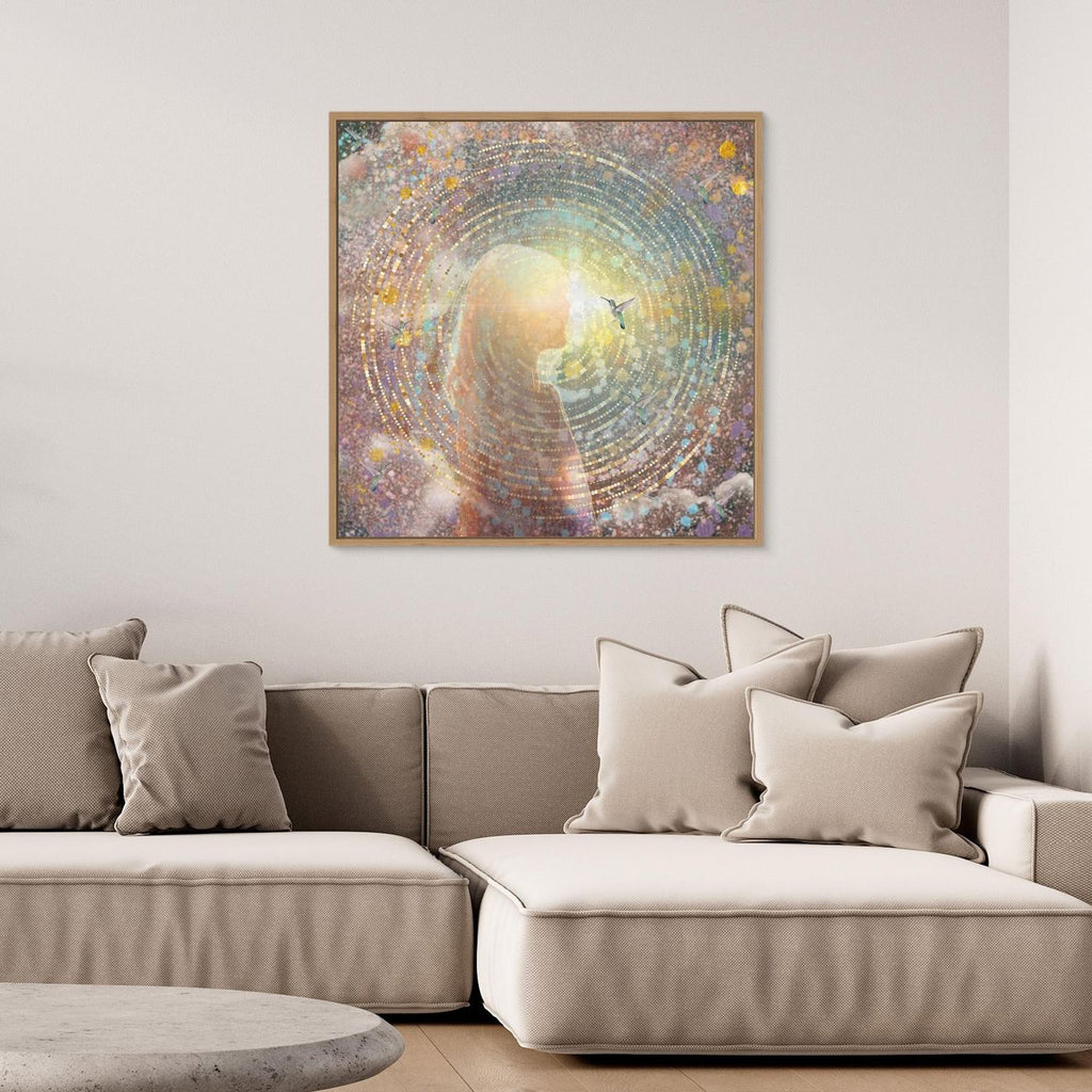 Hummingbird Medicine - canvas art print - Copy